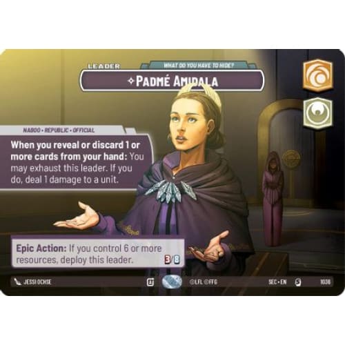 Padme Amidala - What Do You Have to Hide? (Showcase) (1036)  Foil