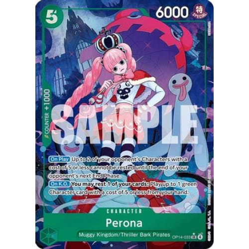 Perona (Alternate Art) OP14-033 SR The Azure Sea's Seven  Foil