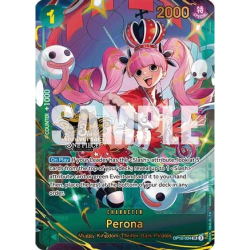 Perona (Japanese Version 3rd Anniversary Set) OP12-034 SR One Piece Promotion Cards  Foil