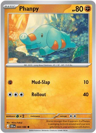 Phanpy (44) Common Reverse Holofoil