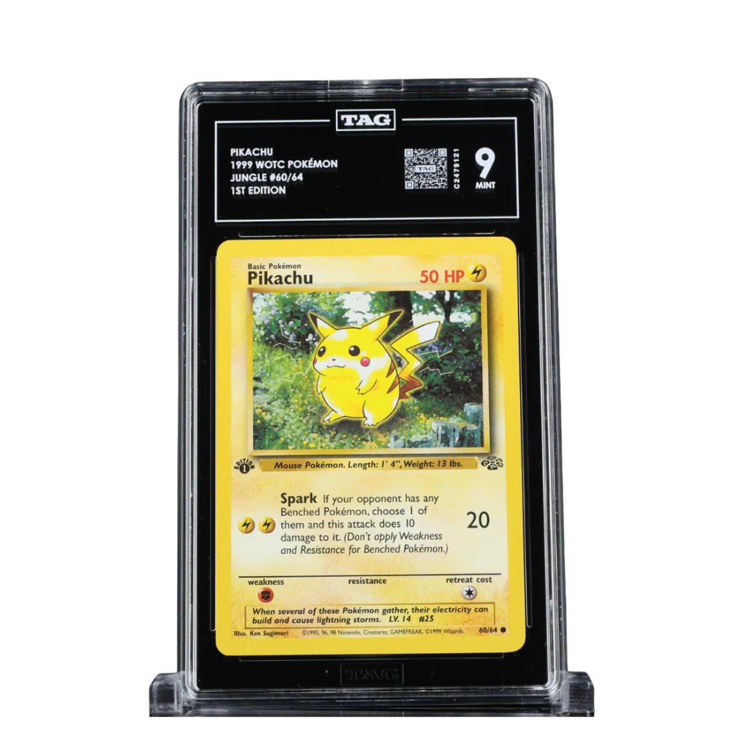 PIKACHU 1999 WOTC POKÉMON #60/64 JUNGLE - 1ST EDITION