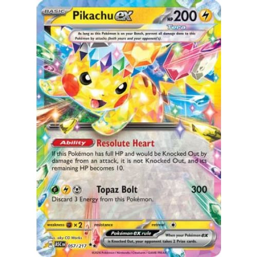 Pikachu ex - 057/217 (57) Double Rare Holofoil