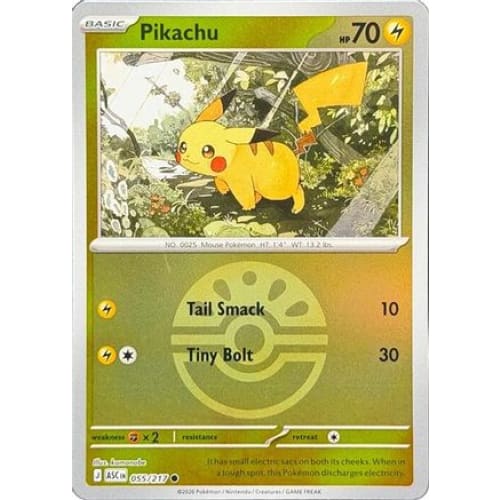 Pikachu (Friend Ball) (55) Common Reverse Holofoil
