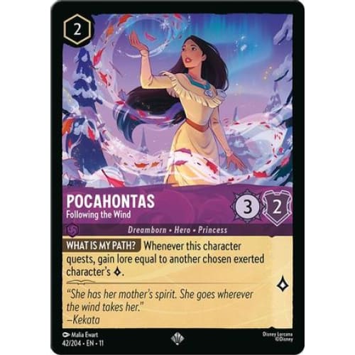 Pocahontas - Following the Wind (42/204) - Winterspell Cold Foil