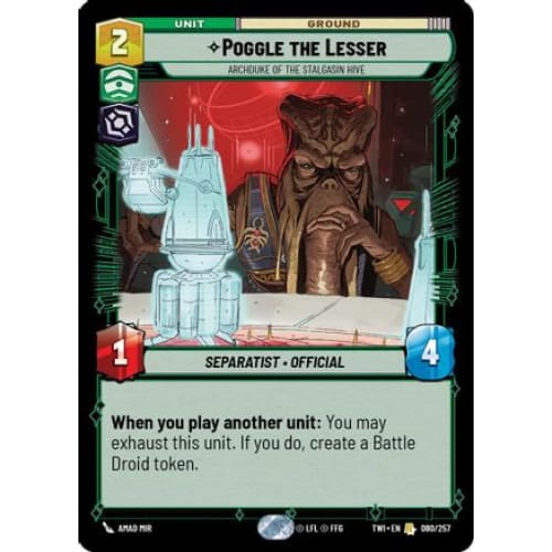 Poggle the Lesser - Archduke of the Stalgasin Hive (080/257)  Foil