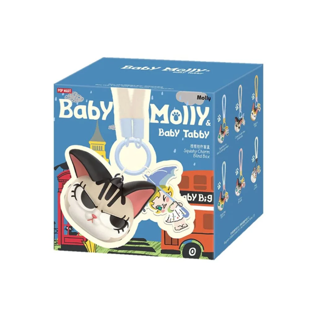 Popmart  - Baby Molly & Baby Tabby Series Squishy Charm Blind Box