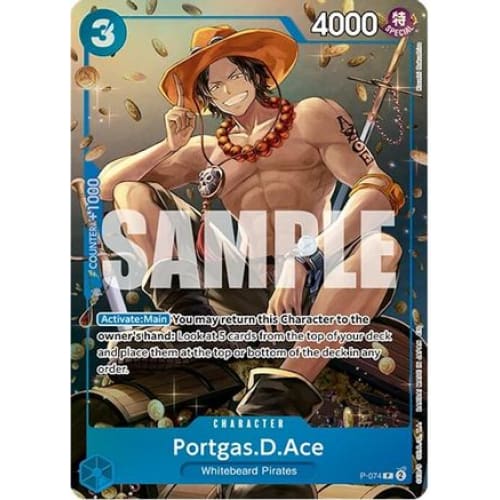 Portgas.D.Ace (Tin Pack Set Vol. 2) P-074 PR One Piece Promotion Cards  Foil