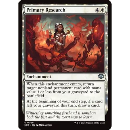 Primary Research (SOS-026)