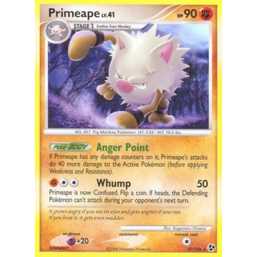 Primeape (27) Rare Classic Reverse Holofoil