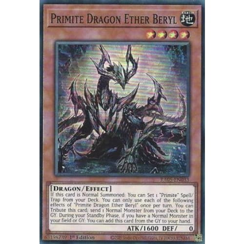 Primite Dragon Ether Beryl - RA05-EN033 Super Rare 1st Edition