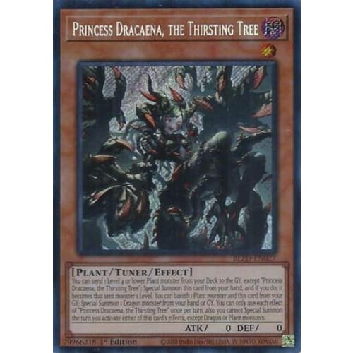 Princess Dracaena, the Thirsting Tree - BLZD-EN027 Secret Rare 1st Edition