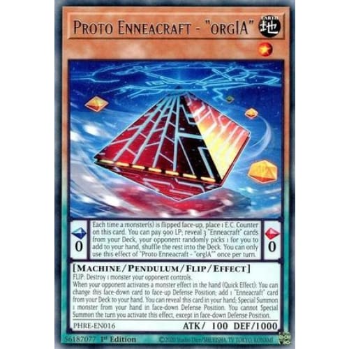 Proto Enneacraft - "orgIA" - PHRE-EN016 Rare 1st Edition