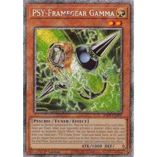 PSY-Framegear Gamma (Platinum Secret Rare) - RA05-EN006 Platinum Secret Rare 1st Edition