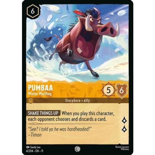 Pumbaa - Winter Warthog (4/204) - Winterspell
