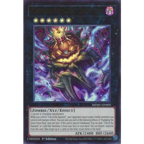 Pumpking the Great Ghost King - MZMU-EN005 Ultra Rare 1st Edition
