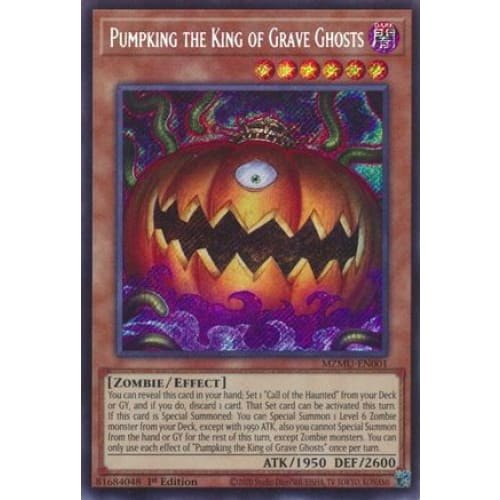 Pumpking the King of Grave Ghosts - MZMU-EN001 Secret Rare 1st Edition