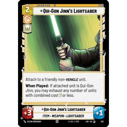 Qui-Gon Jinn's Lightsaber (Foil) (703)  Foil