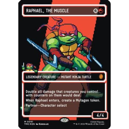 Raphael, the Muscle (0091) (Borderless) (Surge Foil) (TMC-091) Foil