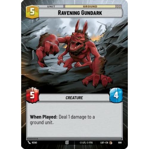 Ravening Gundark (Hyperspace Foil) (999)  Foil