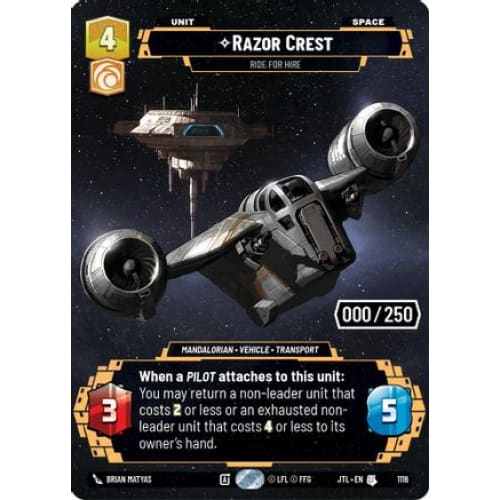 Razor Crest - Ride For Hire (Serialized) (1116)  Foil