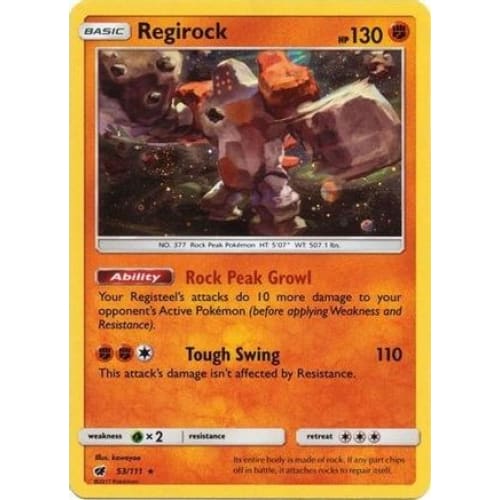 Regirock - 53/111 (Cosmos Holo) Promo