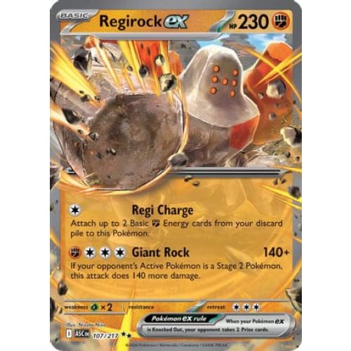 Regirock ex (107) Double Rare Holofoil