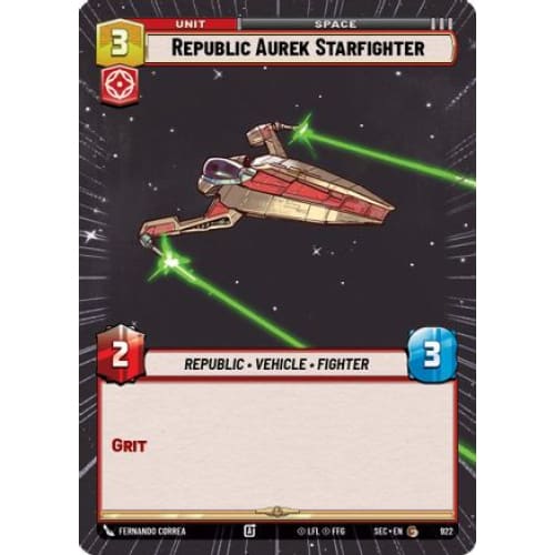 Republic Aurek Starfighter (Hyperspace Foil) (922)  Foil