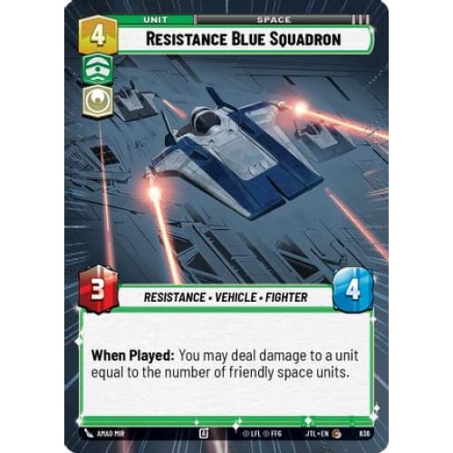 Resistance Blue Squadron (Hyperspace Foil) (836)  Foil