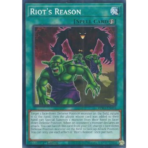 Riot's Reason - BPRO-EN069 Common / Short Print 1st Edition