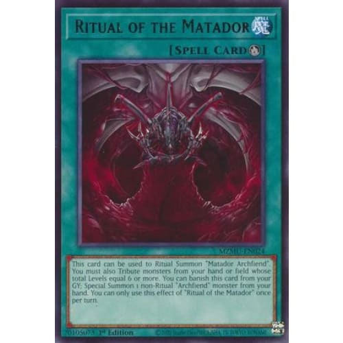 Ritual of the Matador - MZMU-EN024 Rare 1st Edition