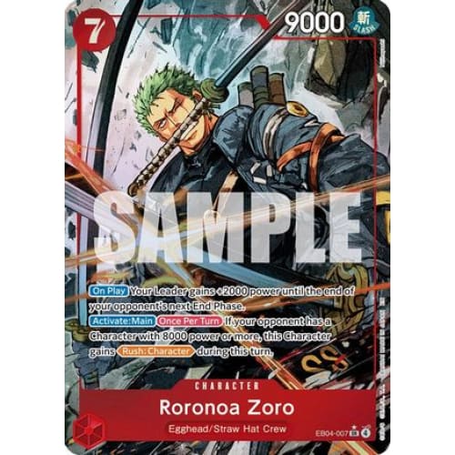 Roronoa Zoro (EB04-007) (Alternate Art) EB04-007 SR Adventure on Kami's Island  Foil