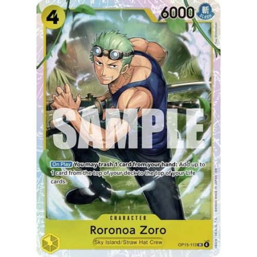 Roronoa Zoro (OP15-113) OP15-113 SR Adventure on Kami's Island  Foil