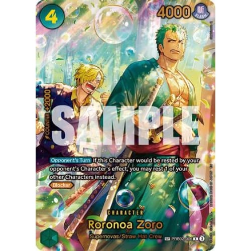 Roronoa Zoro - PRB02-006 (SP) (Alternate Art) PRB02-006 R The Azure Sea's Seven  Foil