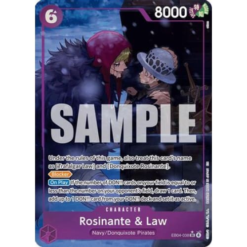 Rosinante & Law (Alternate Art) EB04-038 SR The Azure Sea's Seven  Foil