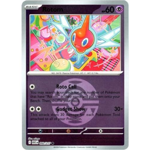 Rotom (Dusk Ball) (92) Common Reverse Holofoil