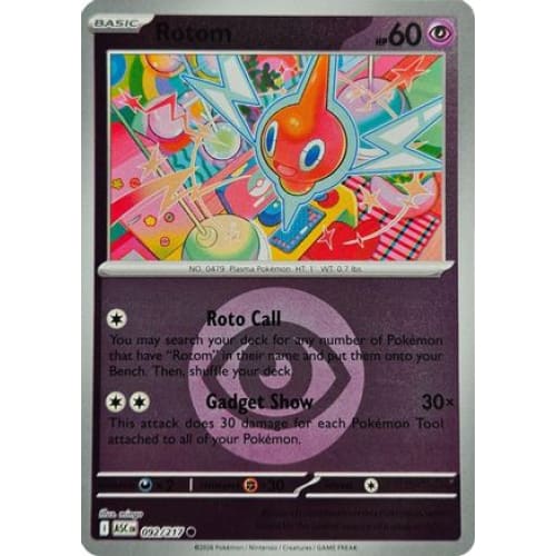 Rotom (Energy Symbol Pattern) (92) Common Reverse Holofoil