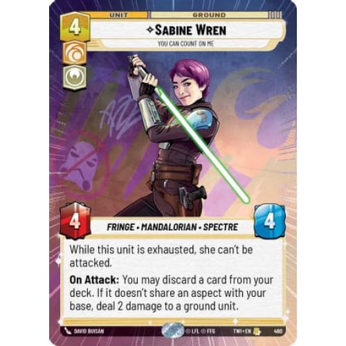 Sabine Wren - You Can Count On Me (Hyperspace) (460)  Foil