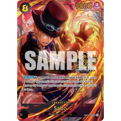 Sabo (Japanese Version 3rd Anniversary Set) OP07-118 SEC One Piece Promotion Cards  Foil