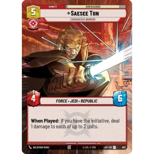 Saesee Tiin - Courageous Warrior (Hyperspace Foil) (907)  Foil