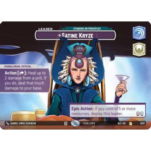 Satine Kryze - Standing on Principles (Showcase) (1025)  Foil