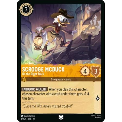 Scrooge McDuck - On the Right Track (8/204) - Whispers in the Well Cold Foil