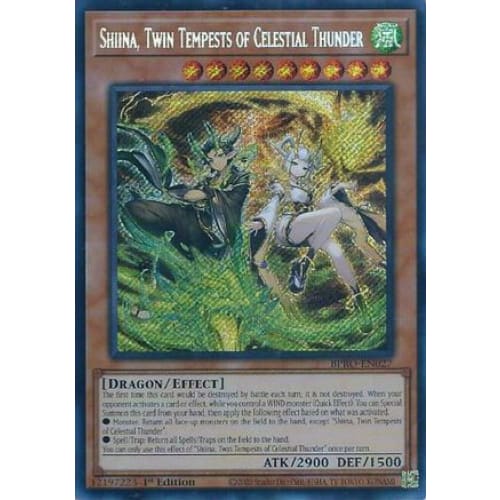 Shiina, Twin Tempests of Celestial Thunder - BPRO-EN027 Secret Rare 1st Edition