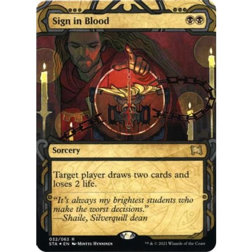 Sign in Blood (Foil Etched) (STA-032) (Borderless) Foil