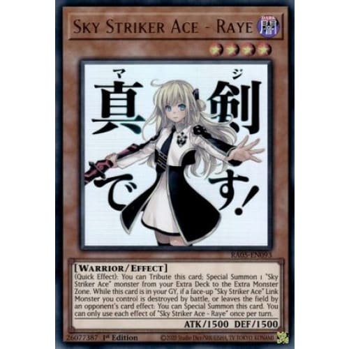 Sky Striker Ace - Raye - RA05-EN093 Ultra Rare 1st Edition
