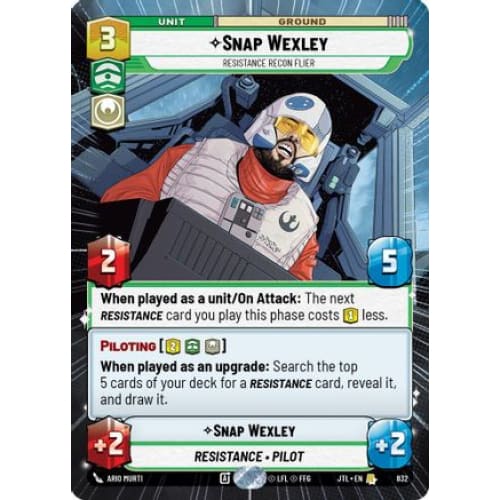 Snap Wexley - Resistance Recon Flier (Hyperspace Foil) (832)  Foil