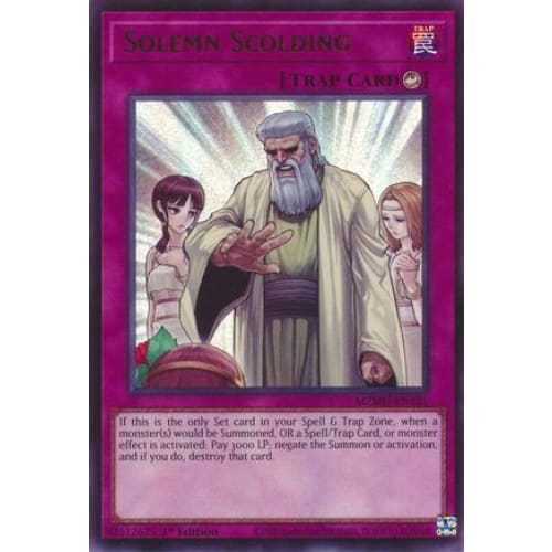 Solemn Scolding - MZMU-EN121 Ultra Rare 1st Edition