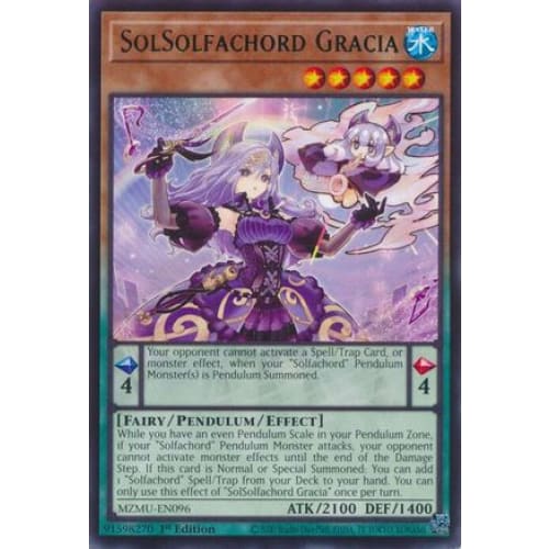 SolSolfachord Gracia - MZMU-EN096 Rare 1st Edition