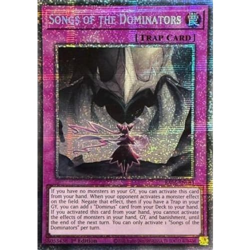 Songs of the Dominators (Starlight Rare) - RA05-EN081 Starlight Rare 1st Edition