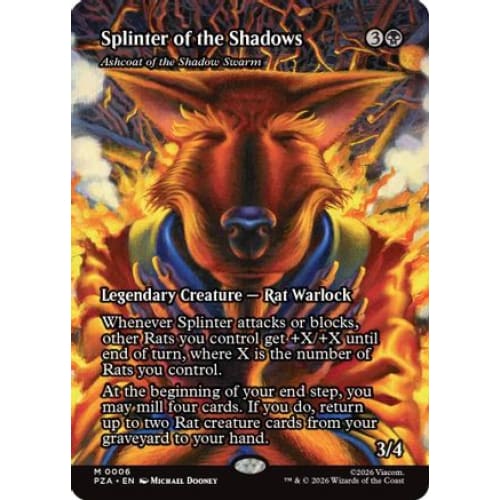 Splinter of the Shadows - Ashcoat of the Shadow Swarm (Borderless) (PZA-006)