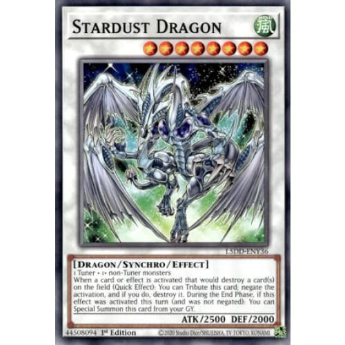 Stardust Dragon (L5DD-ENY36) - L5DD-ENY36 Common / Short Print 1st Edition